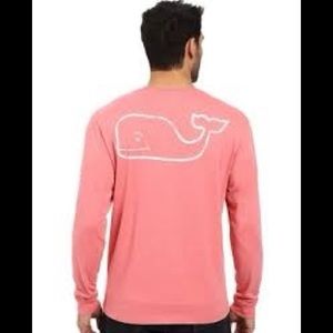 Vineyard Vines Men’s LS T-Shirt - Salmon